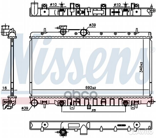 Радиатор системы охлаждения 67711 Nissens
