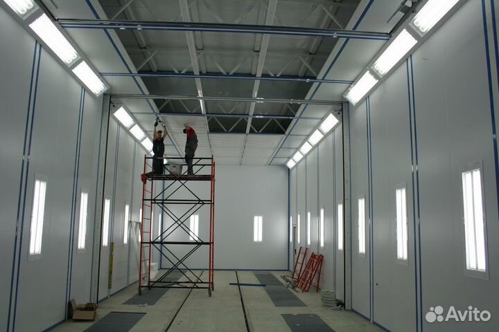 Обслуживание покрасочных камер, фильтра