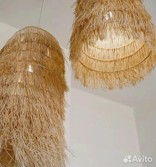 Плетеный абажур