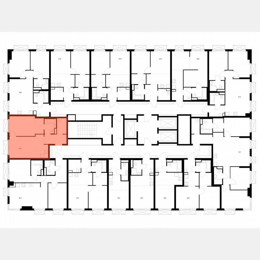 1-к. квартира, 41,5 м², 14/20 эт.