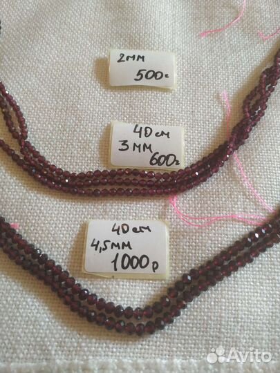 Чокер из граната граненного