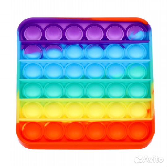 Тактильная сенсорная игрушка POP IT, радужная,микс