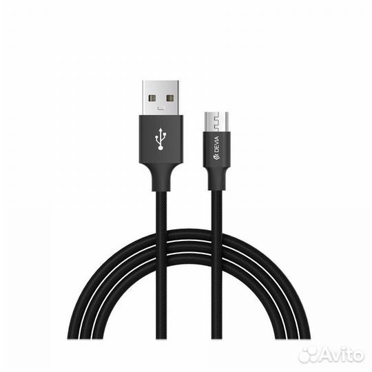 Кабель Devia Pheez Micro Usb - Black (1M, 2.4A)