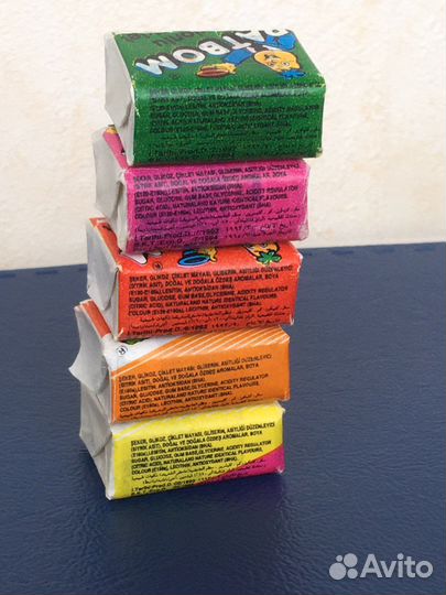 Вкладыши от жевачки (жвачка- конфета -90х)