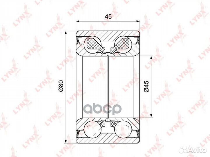 Комплект подшипника ступицы колеса перед WB