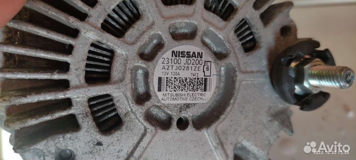 Генератор nissan qashqai+2