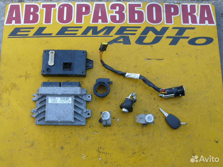 Комплект эбу+вставки замков Renault Logan 2013г