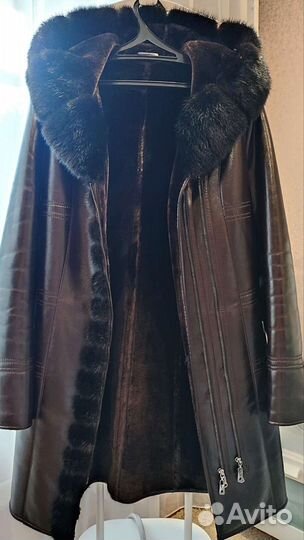 Женская кожаная дубленка 48 50