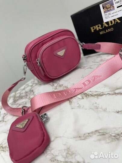 Сумка Prada Плащёвка 2в1 - 18 см