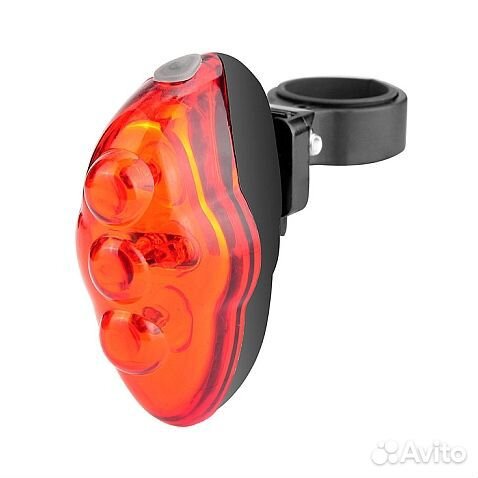 Вело фонарь задний, 5 светодиодов, 3 режима