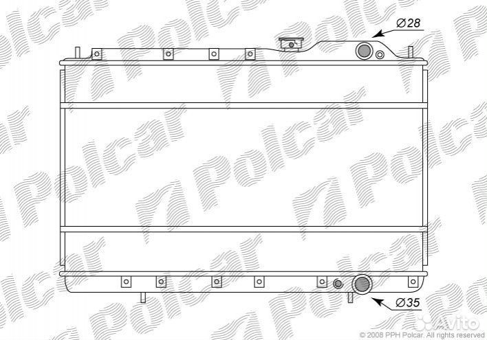 Радиатор охлаждения Mitsubishi Colt