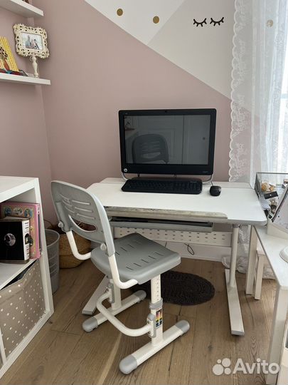 Растущие парта 95 см (с наклоном) и стул Fun Desk