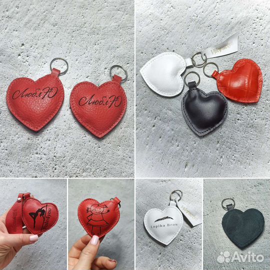 Брелок из натуральной кожи с гравировкой