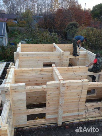 Профилированный брус, изготовление и монтаж