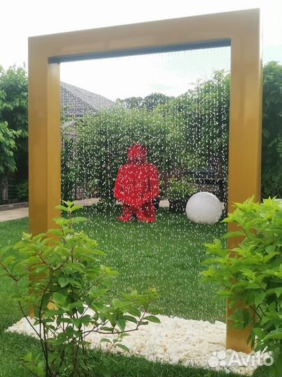 Садовый водопад с LED подсветкой