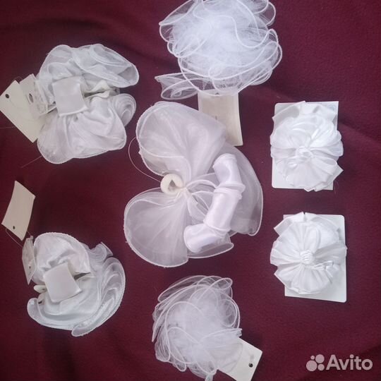 Банты на резинке для волос и на крабике