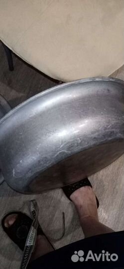 Алюминиевый большой толстостенный таз