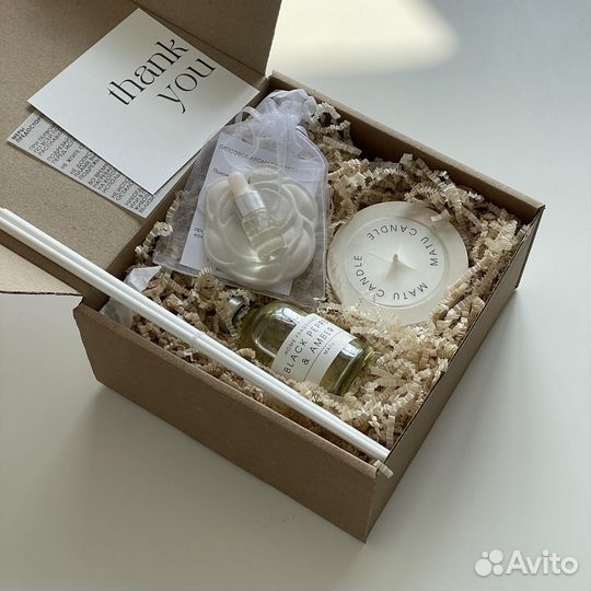 Подарочный набор свеча, диффузор, саше Matu