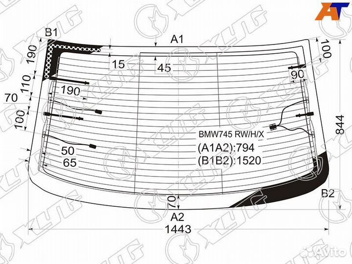 Лобовое стекло на BMW 7 E65 01-08г