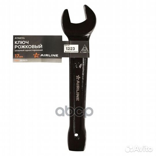 Ключ рожковый ударный односторонний 17мм atak11
