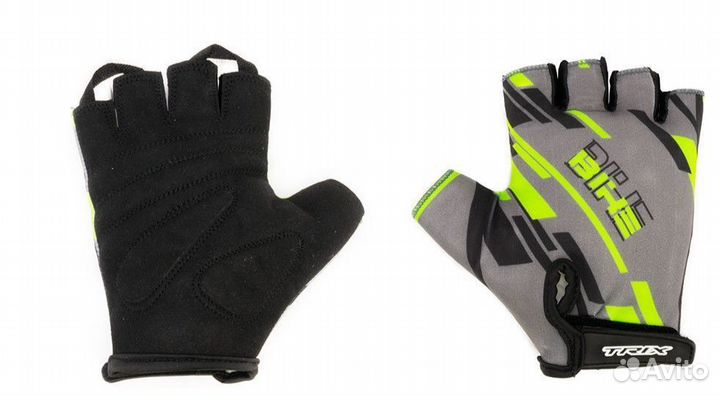 Перчатки trix nw мужские, M, коротк. пальцы, гелев. вставки, дышащая лайкра/искусств. замша, зелено