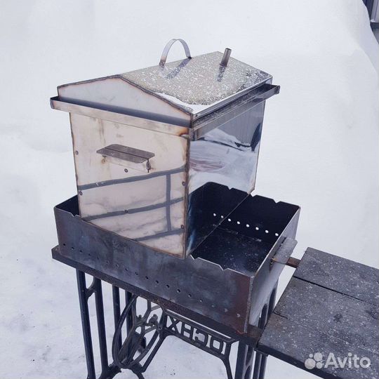 Коптильня горячего копчения из нержавейки