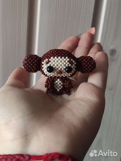 Чебурашка (игрушка&брелок из бисера)