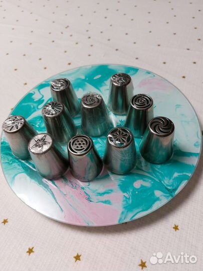 Насадки большие для цветов из крема, зефира 10шт