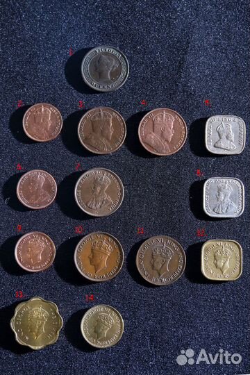 Набор монет Британский Цейлон