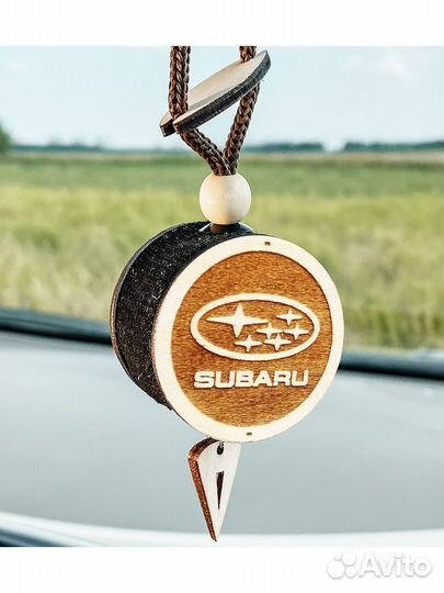 Подвеска 3D белое дерево Subaru, без аромамасла