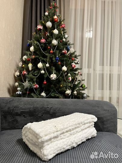 Плед детский вязаный, плюшевый из Alize Puffy