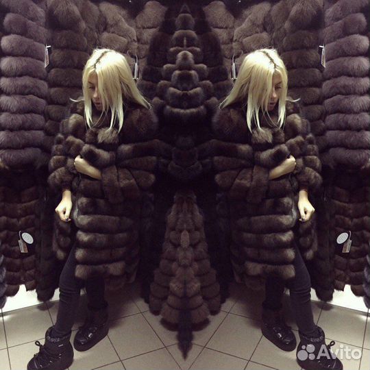 Шуба из песца