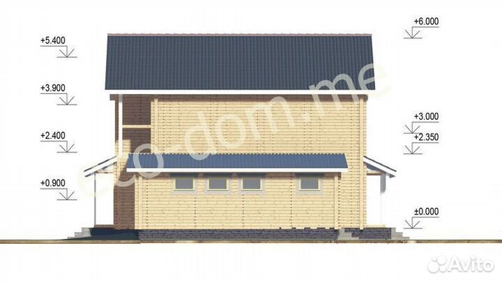Проект элитного дома из бруса 12х13 № эд-84