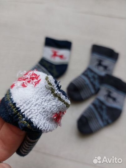 Комплект тёплых носочков 3-6 мес