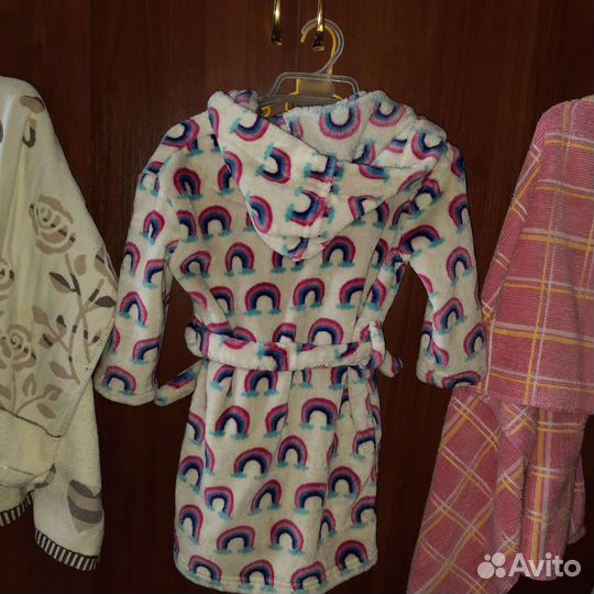 Халат детский на девочку махровый до 100 см