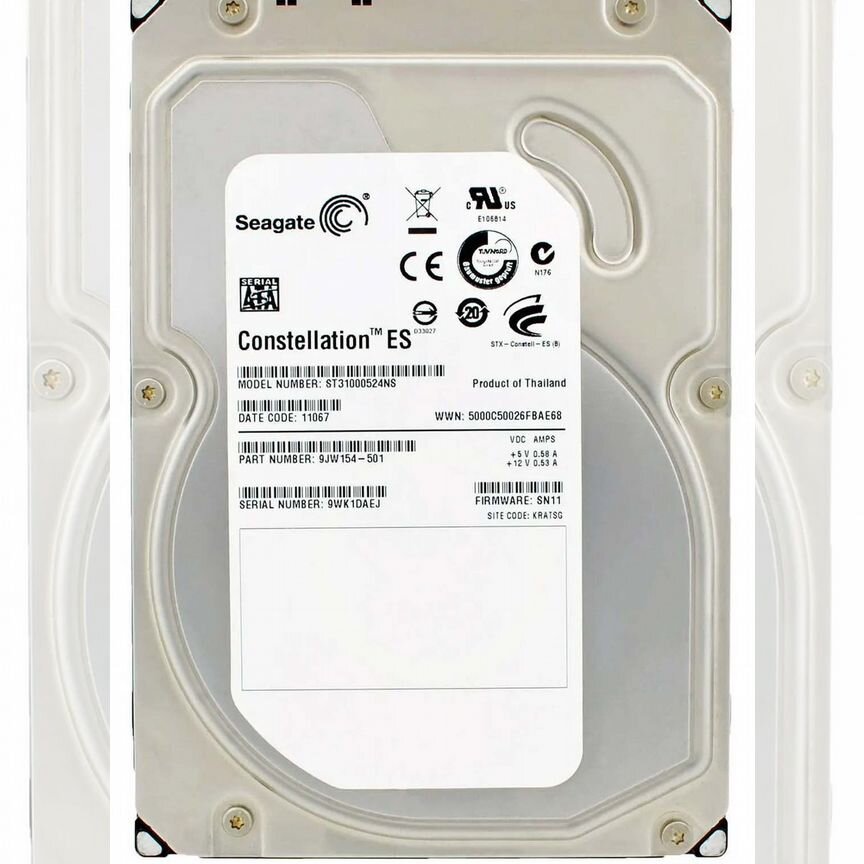 [ST31000524NS] Жесткий Диск Seagate 1tb Sata3.5 St31000524ns