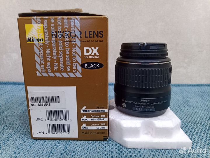 Объектив Nikon AF-S DX 18-55mm f/3.5-5.6G ED II