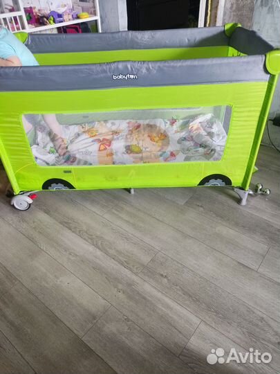 Детская кровать манеж с матрасом