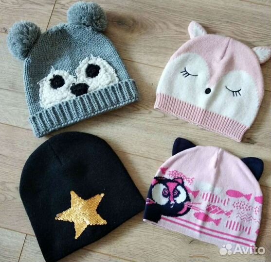 Шапки для девочки, новые