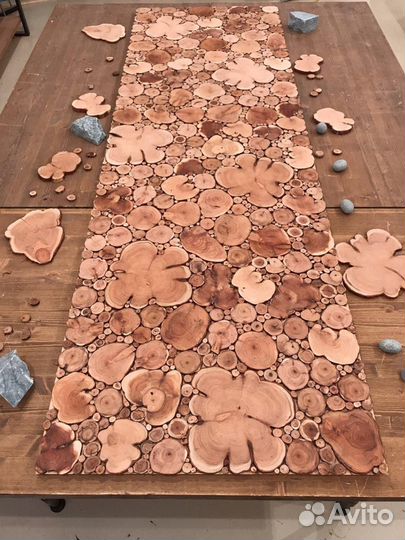 Панно для бани Можжевельник из дерева спилы