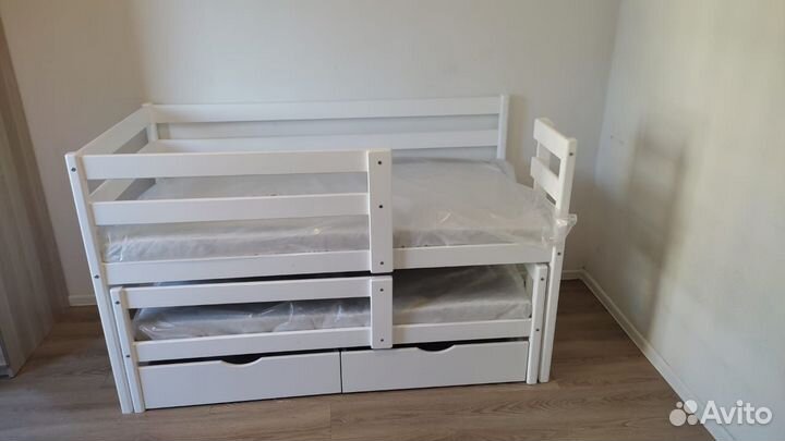 Детская кровать из березы для 2-х детей