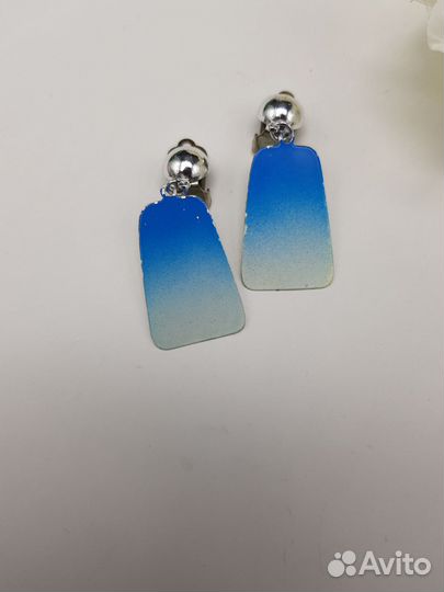 Винтажные клипсы амбре СССР винтаж