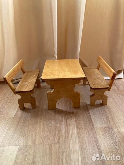 Мебель игрушечная деревянная для кукол