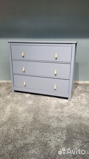 Пеленальный комод Ellipse wood серый