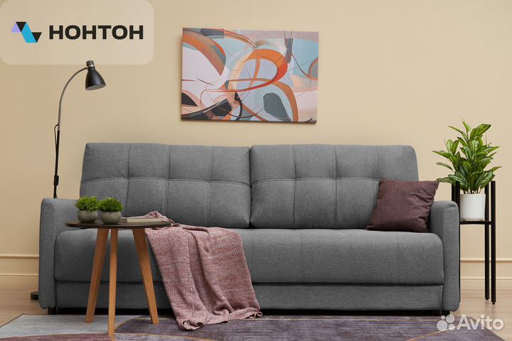 Диван еврокнижка Рон Loft серый