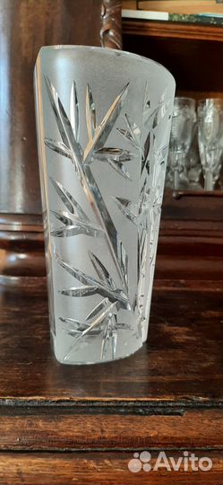 Ваза хрустальная СССР Иней