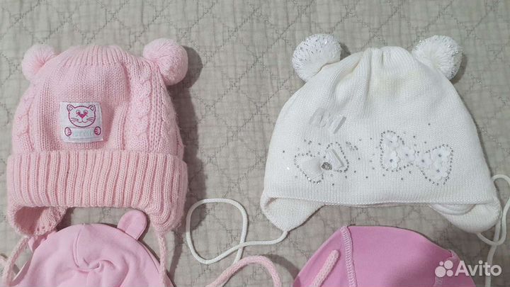 Шапки для новорожденных пакетом (0-09)