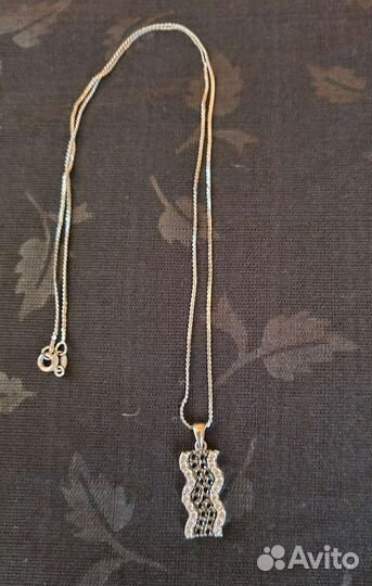 Кулон с цепочкой серебро