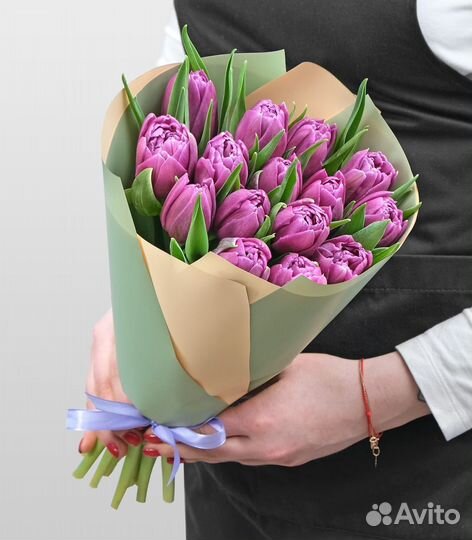 Букет из Тюльпанов 15 шт «Кусочек Рая»