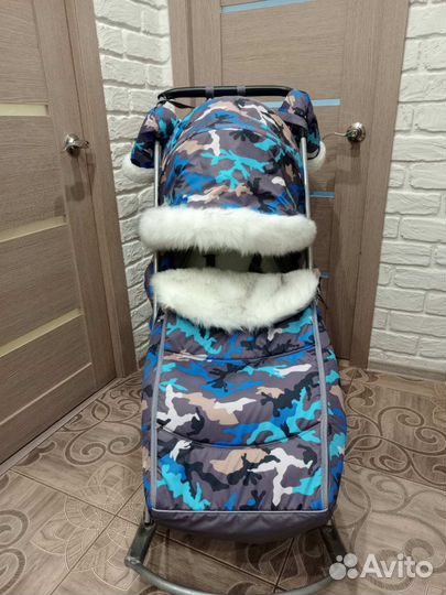 Детские санки коляска ника